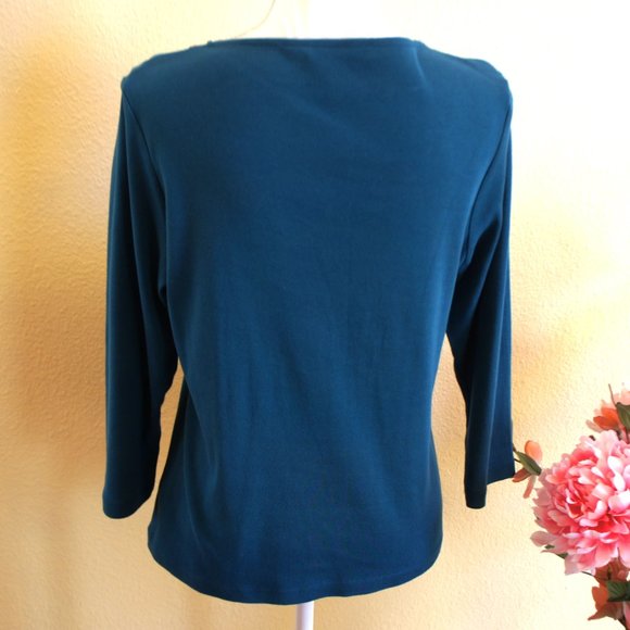 NWOT- BHS Green Teal Sequin Top - Picture 7 of 8